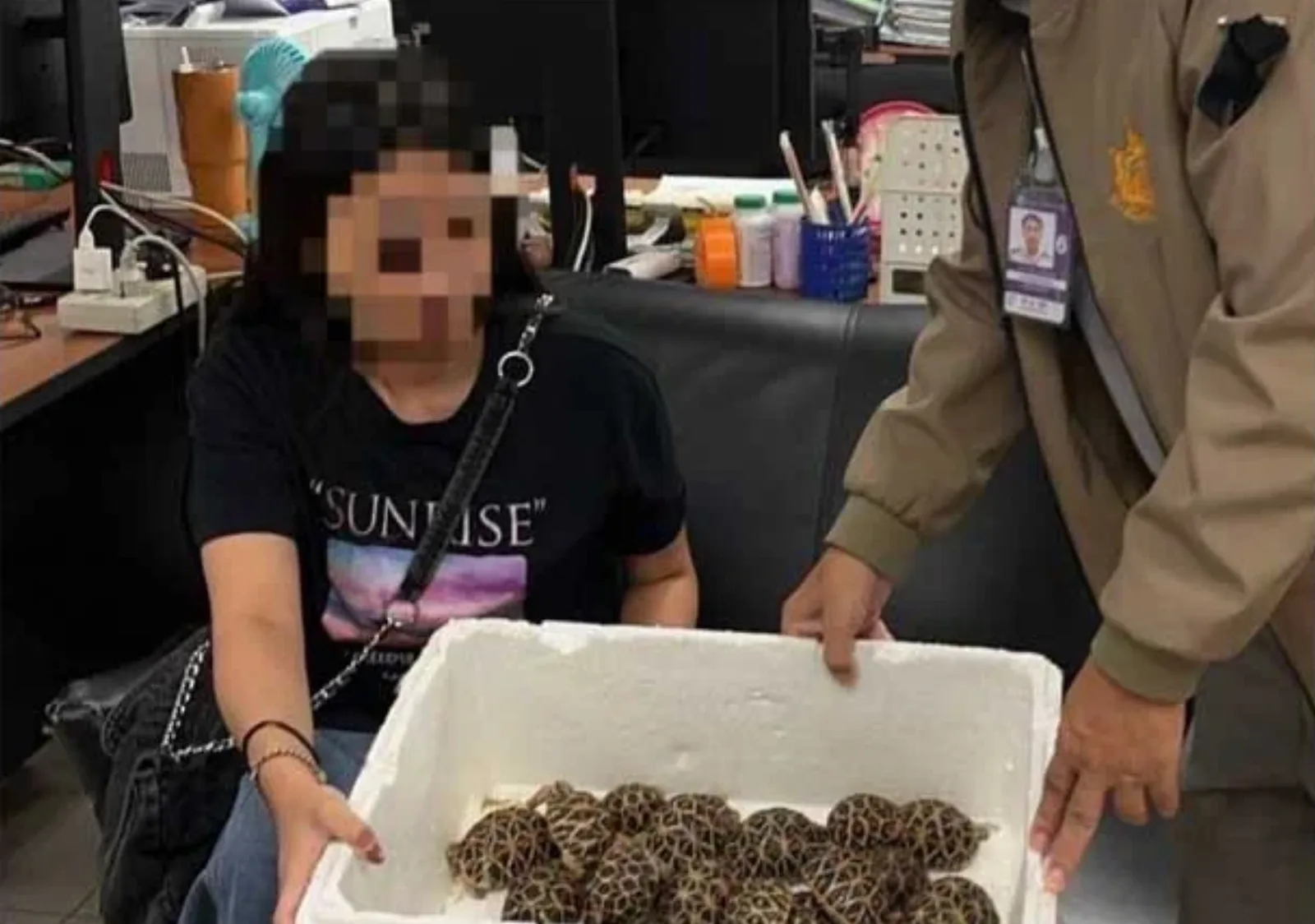 Przemytniczy horror na Suvarnabhumi: Przykleiła do siebie 30 chronionych zwierząt